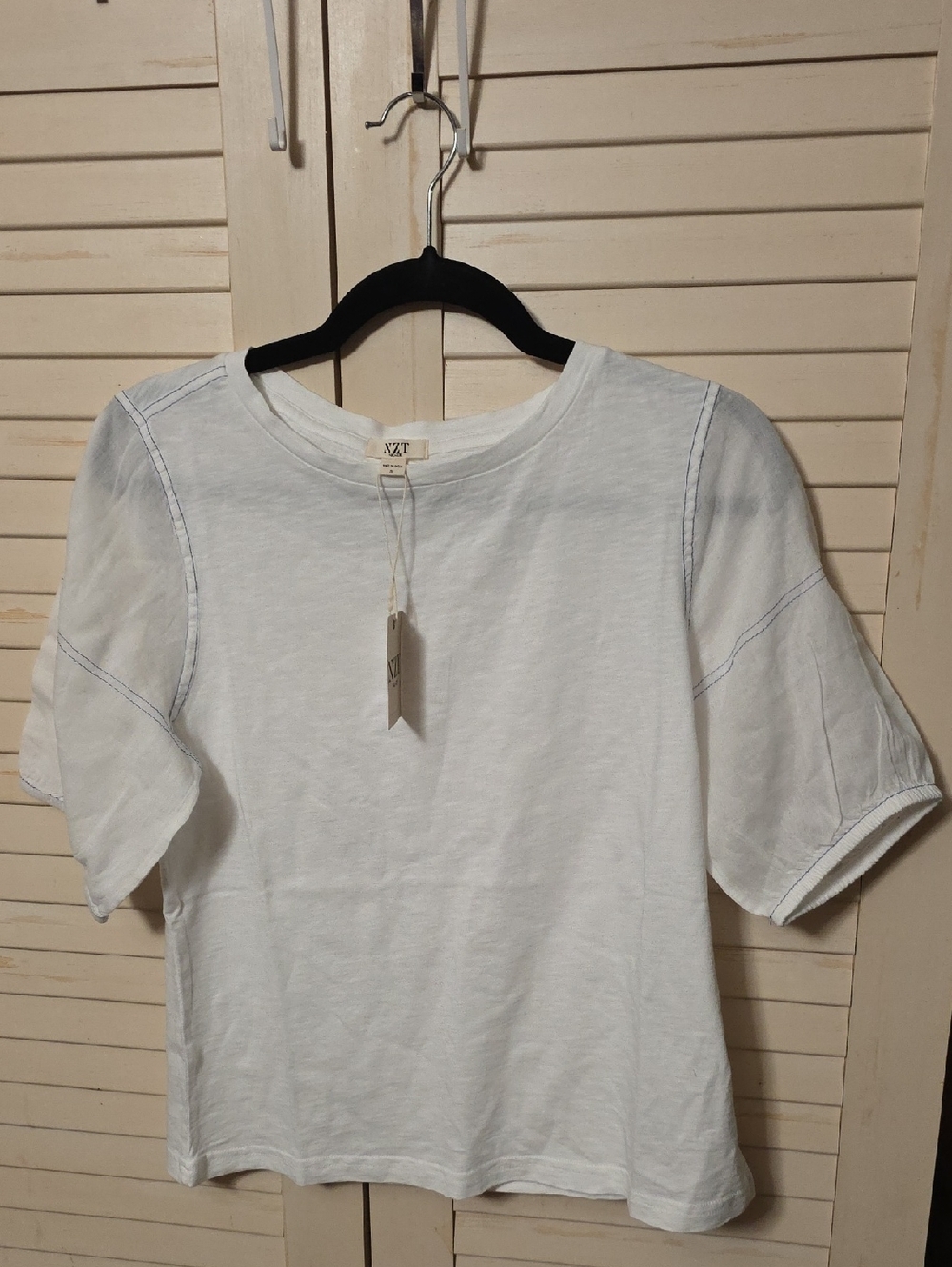 Puff Sleeve Cotton T-shirt